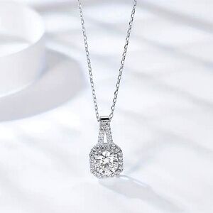 1 ct moissanite necklace